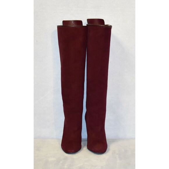 B20 NEW STUART WEITZMAN Charlie Caberne Red Suede Knee Boot Shoes Sz 5.5 M $798 - Picture 4 of 11